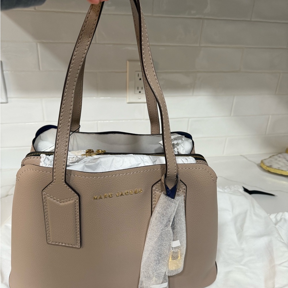 Marc Jacobs Tan Leather Tote Bag